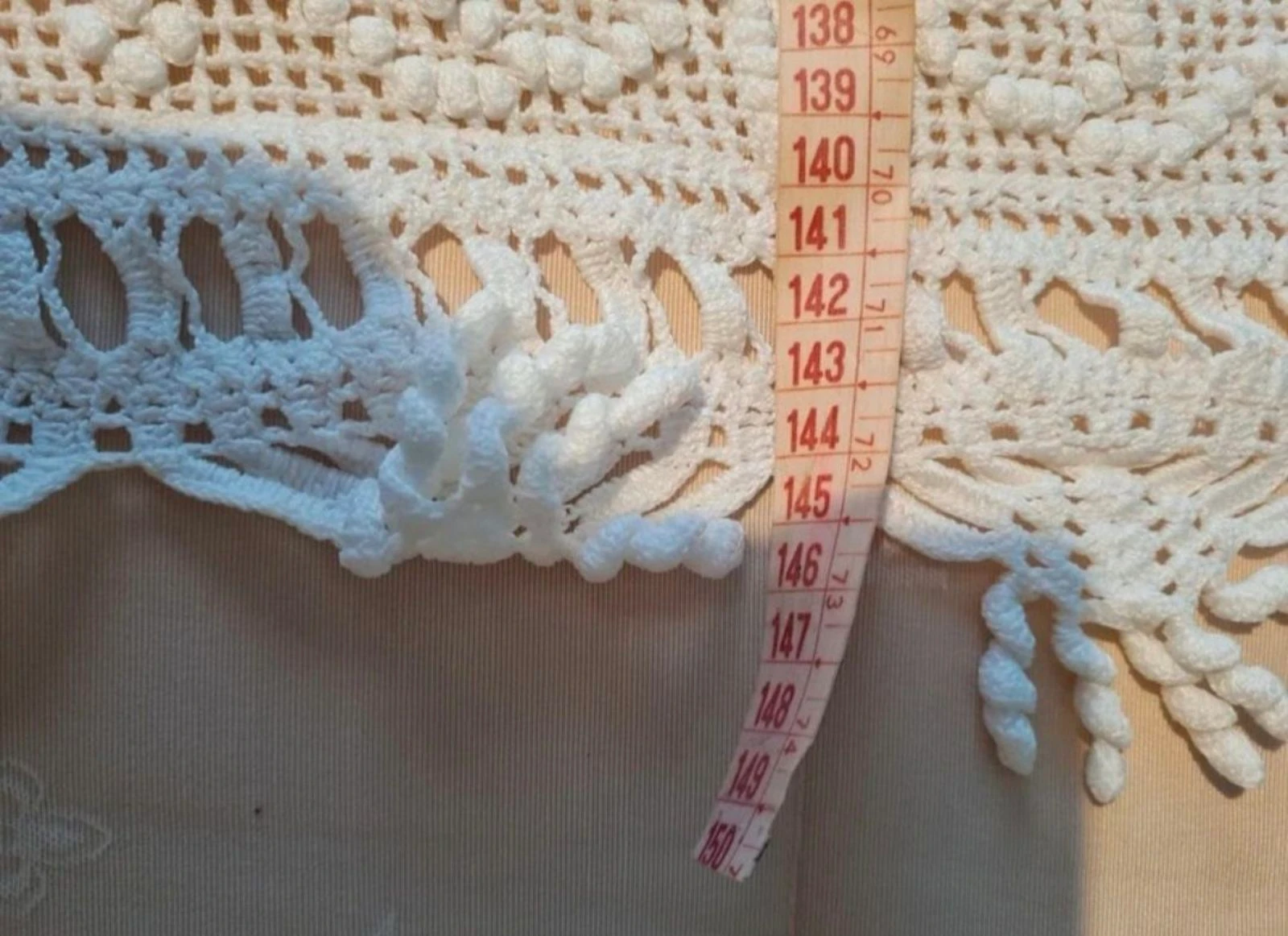 Witte gehaakte sprei. Bed 90. Handgemaakt – photo 12